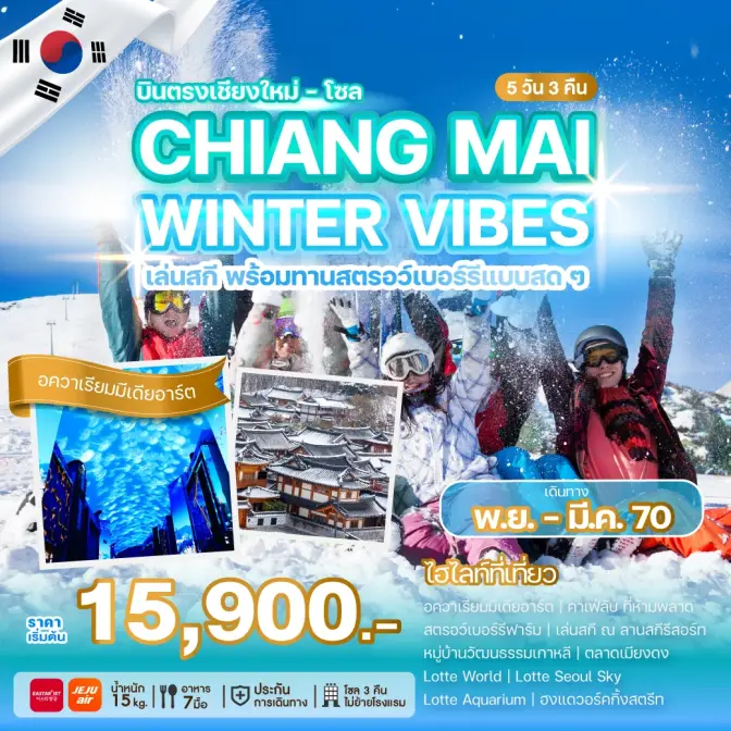 ภาพโปรแกรมทัวร์เกาหลีบินตรงเชียงใหม่ - โซล CHIANG MAI WINTER VIBES