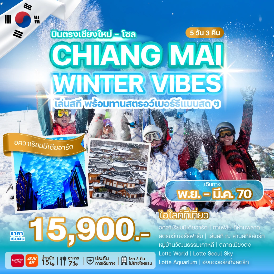 ภาพปกโปรแกรม ทัวร์เกาหลีบินตรงเชียงใหม่ - โซล CHIANG MAI WINTER VIBES