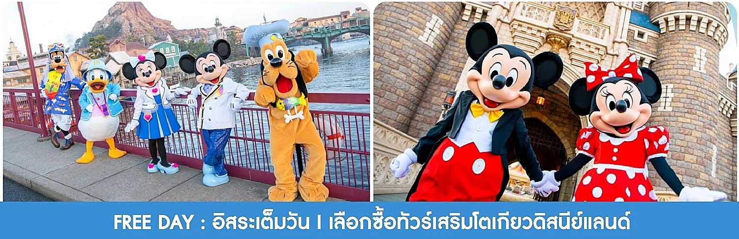 ภาพประกอบ FREEDAY อิสระเที่ยวเต็มวัน หรือ ซื้อทัวร์เสริมโตเกียวดิสนีย์แลนด์ โปรแกรม ทัวร์ญี่ปุ่น TOKYO WINTER FREEDOM