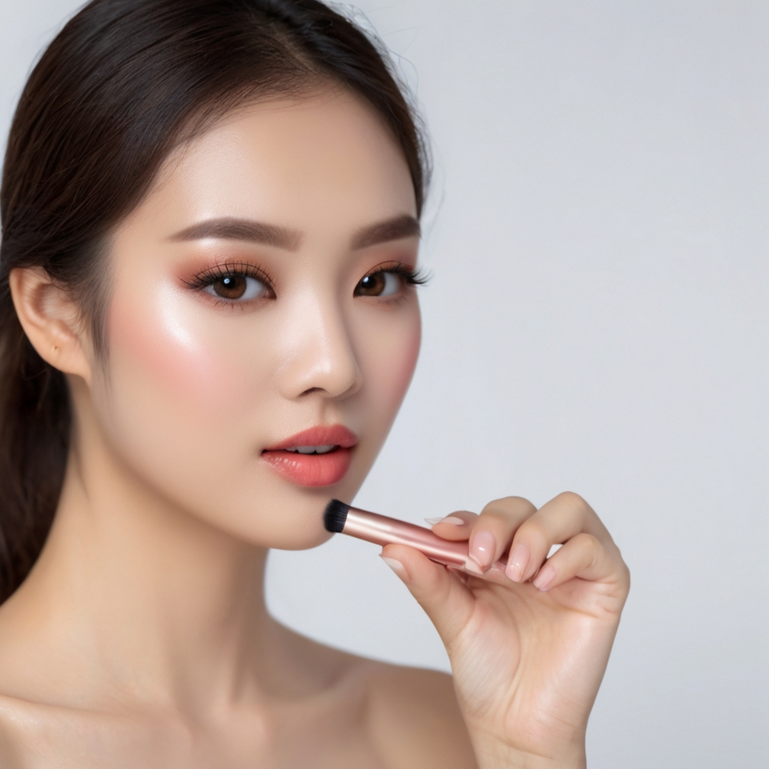 Beautiful Asian Woman Makeup Trial for Flawless Look