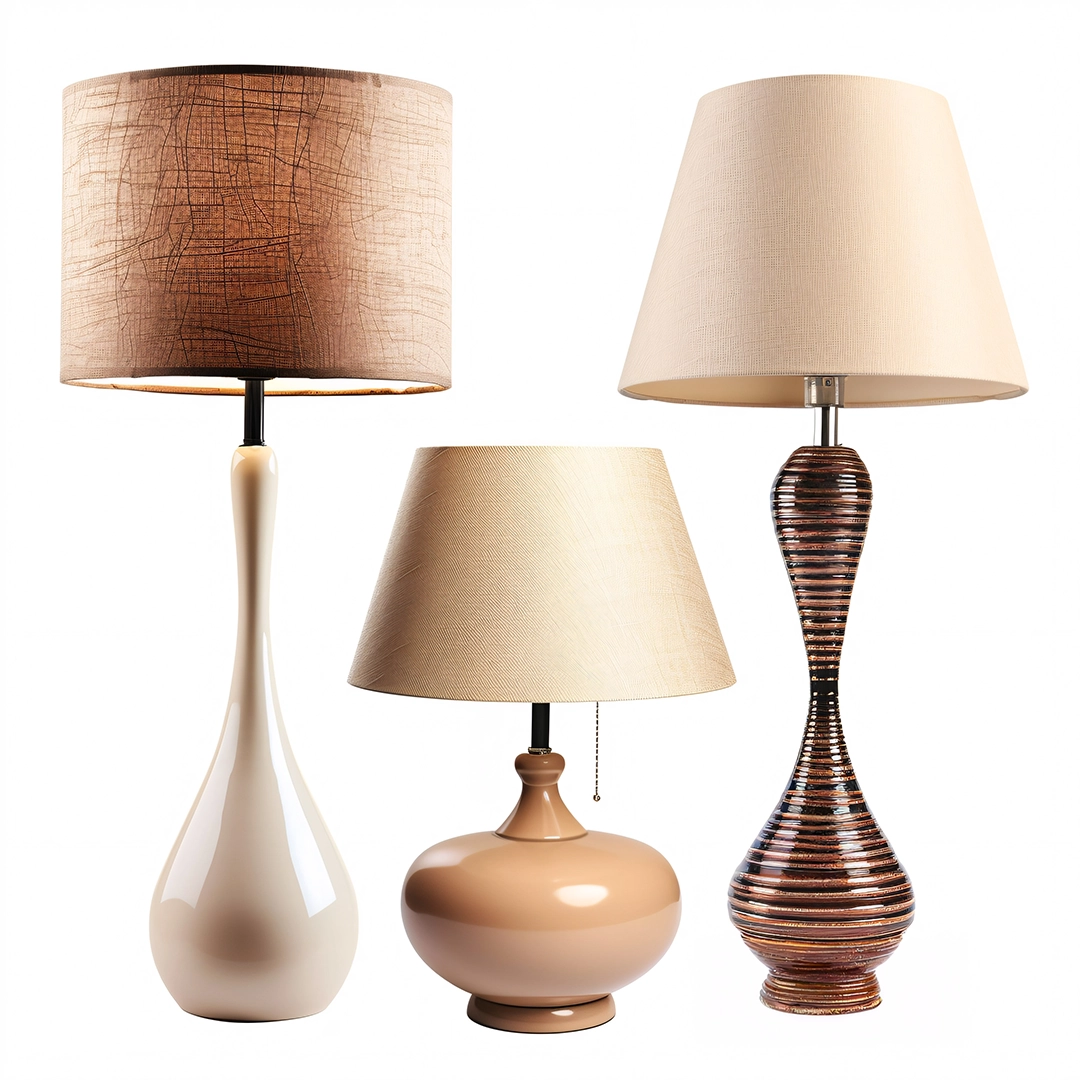 series-three-lamps-with-one-that-has-brown-shade