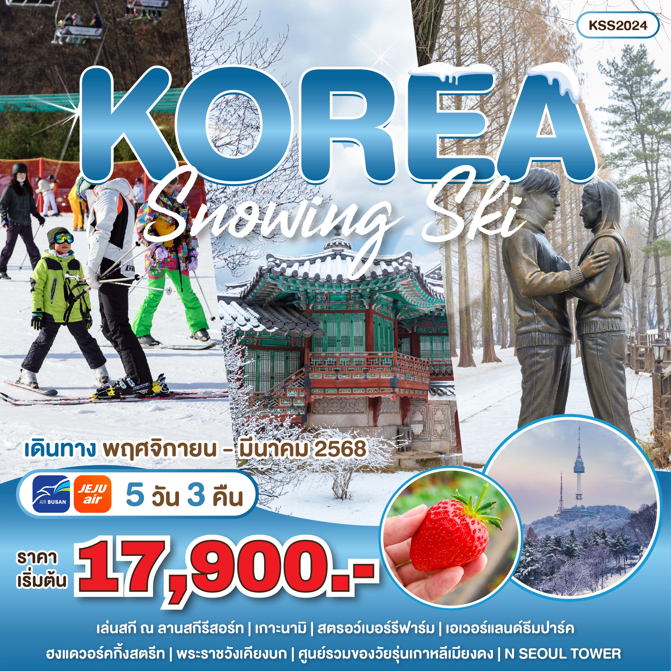 ทัวร์เกาหลี korea snowing ski