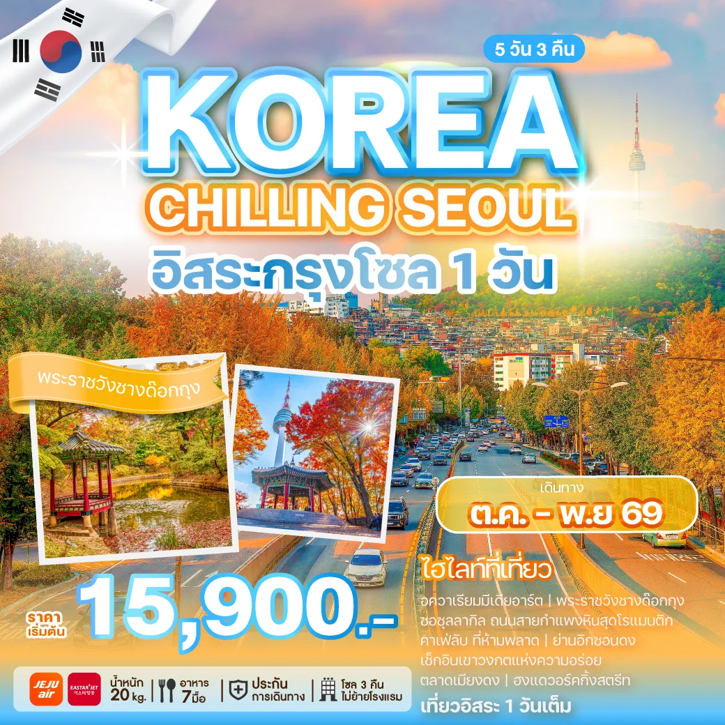 ทัวร์เกาหลี KOREA CHILLING SEOUL
